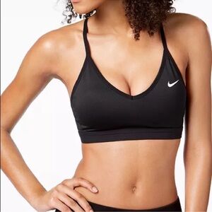 NIKE 🏃‍♀️ LK NW BLACK/WHITE RAZORBACK “INDY PLUS” DRI-FIT PADDED SPORT BRA 1X